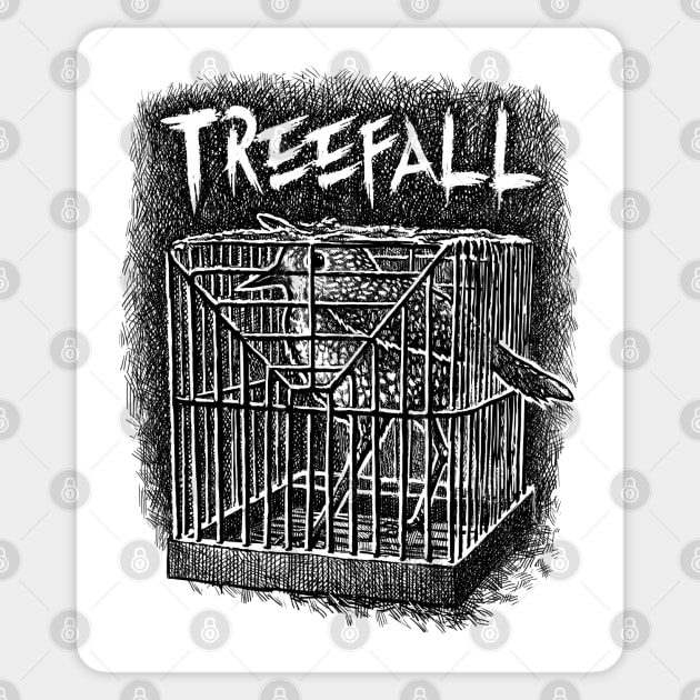 Caged Bird Sticker by Treefall